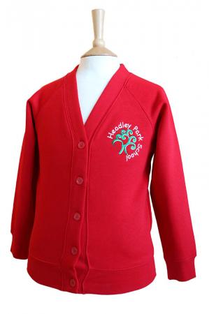 Headley Park Junior Red Sweatshirt Cardigan